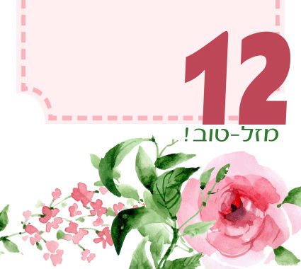 ברכות לבת מצווה, יום הולדת 12