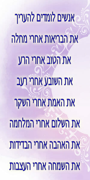 אנשים לומדים להעריך